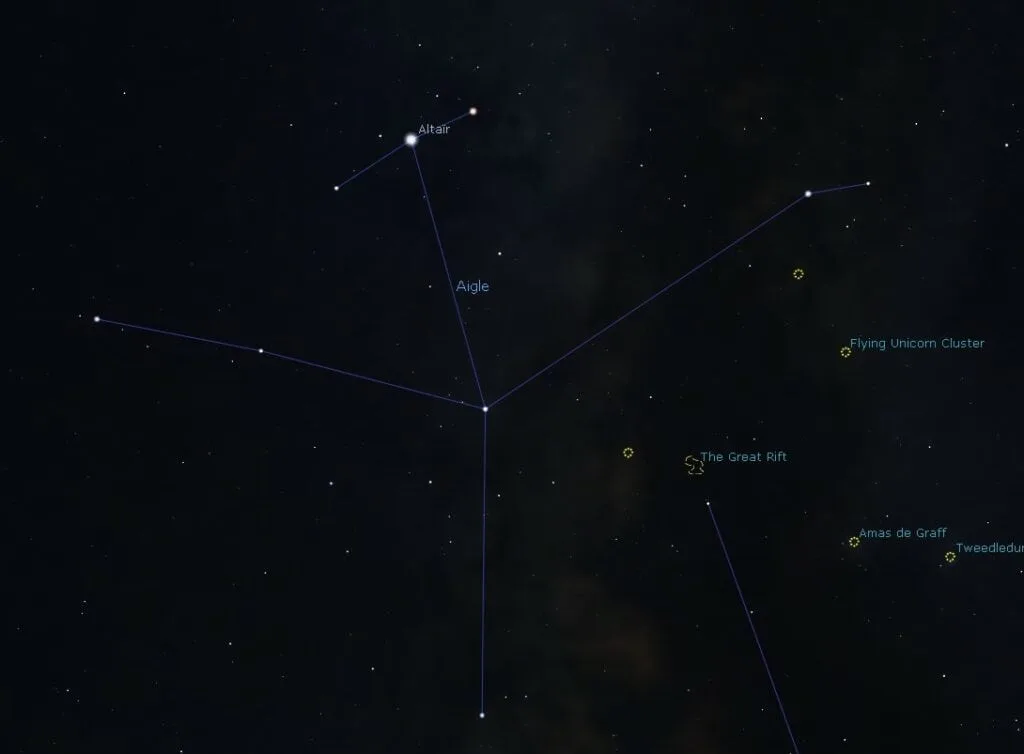 l'Aigle fait parti du top des constellations de septembre